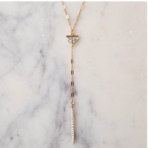 Handmade Gold Dainty Y Necklace